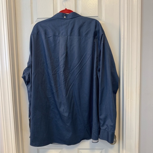 Duluth Trading Co Wrinkle Fighter Relaxed Fit Button Down Collared Blue Sz 3XL - Picture 5 of 11